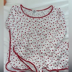 Lake Red Heart Pajama Set